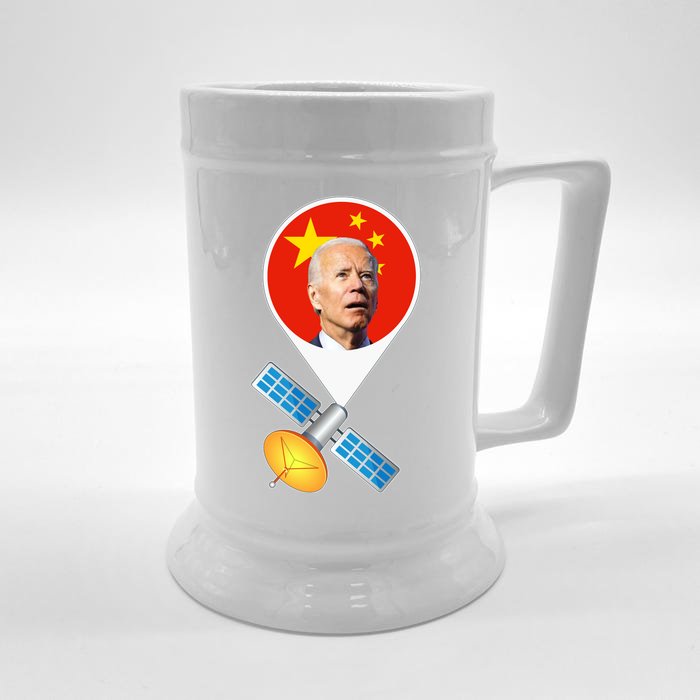 Chinese Satellite Balloon Joe Biden Front & Back Beer Stein