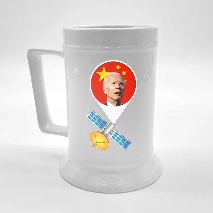 Chinese Satellite Balloon Joe Biden Front & Back Beer Stein