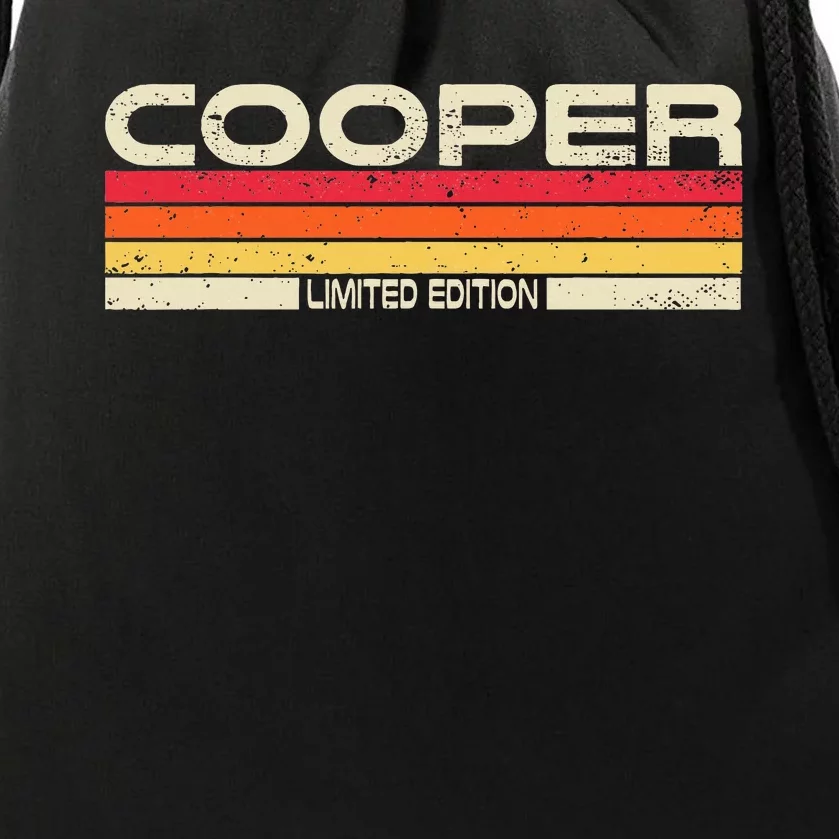 Cooper Surname Birthday Family Reunion 80s 90s Sunset Drawstring Bag