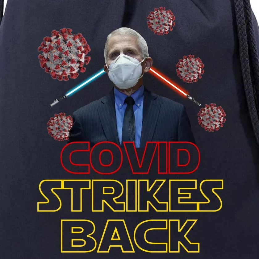 Covid Strikes Back Dr Fauci Funny Drawstring Bag