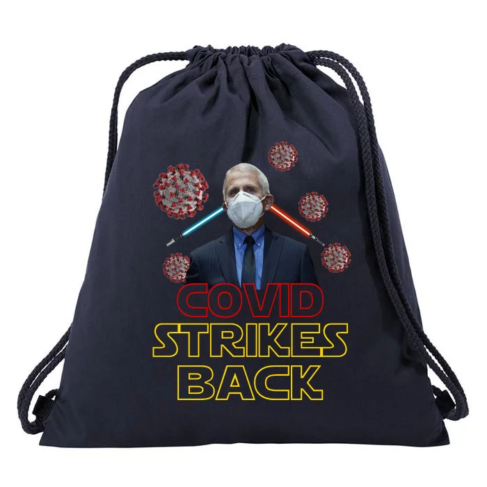 Covid Strikes Back Dr Fauci Funny Drawstring Bag