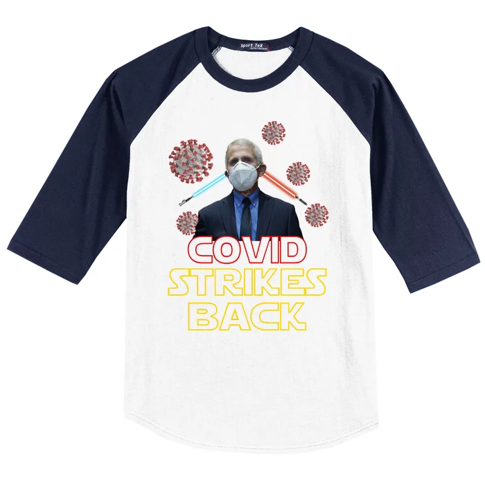 Covid Strikes Back Dr Fauci Funny Baseball Sleeve Shirt