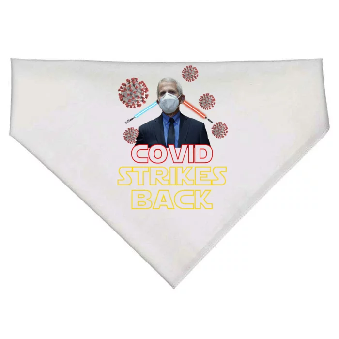 Covid Strikes Back Dr Fauci Funny USA-Made Doggie Bandana