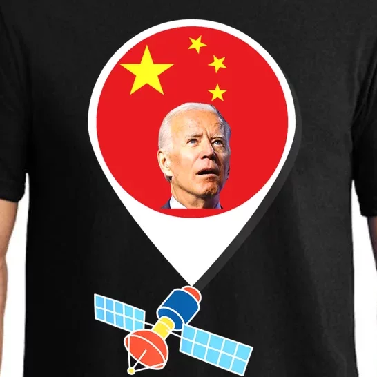 Chinese Spy Balloon Funny Surveillance Joe Biden China Flag Pajama Set