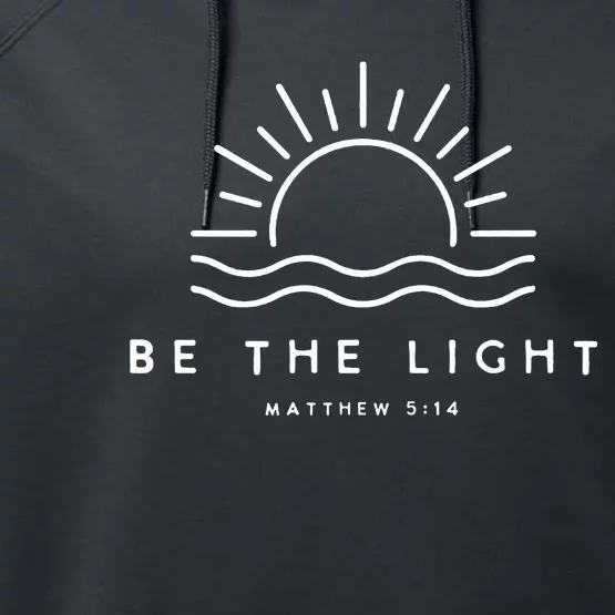 Christian Shirts Be The Light Performance Fleece Hoodie