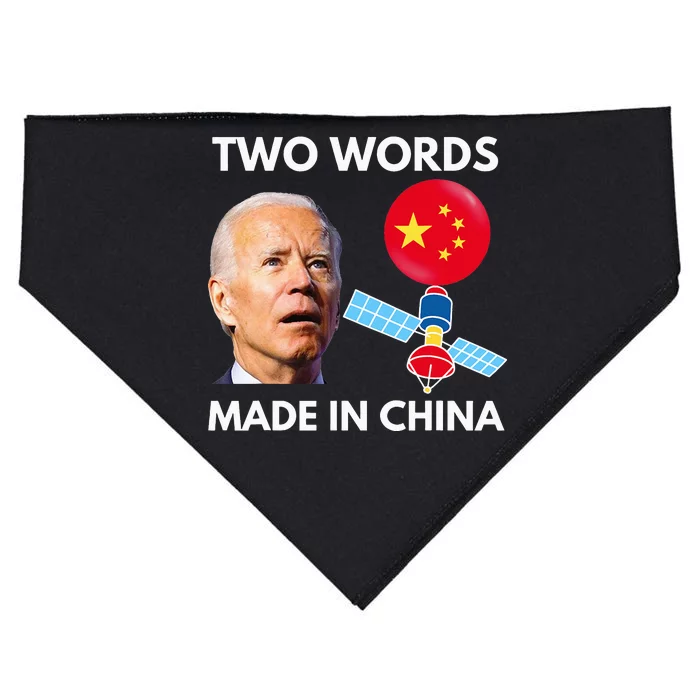 Chinese Spy Balloon Funny Surveillance Joe Biden China Flag USA-Made Doggie Bandana