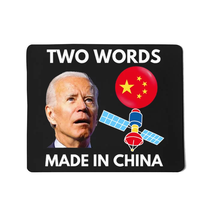 Chinese Spy Balloon Funny Surveillance Joe Biden China Flag Mousepad