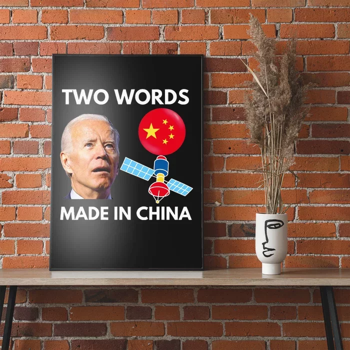 Chinese Spy Balloon Funny Surveillance Joe Biden China Flag Poster