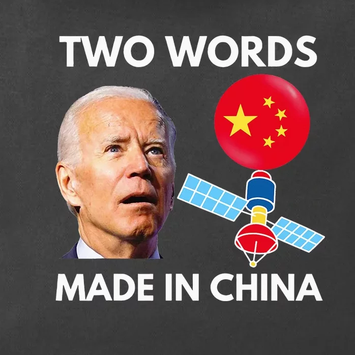 Chinese Spy Balloon Funny Surveillance Joe Biden China Flag Zip Tote Bag