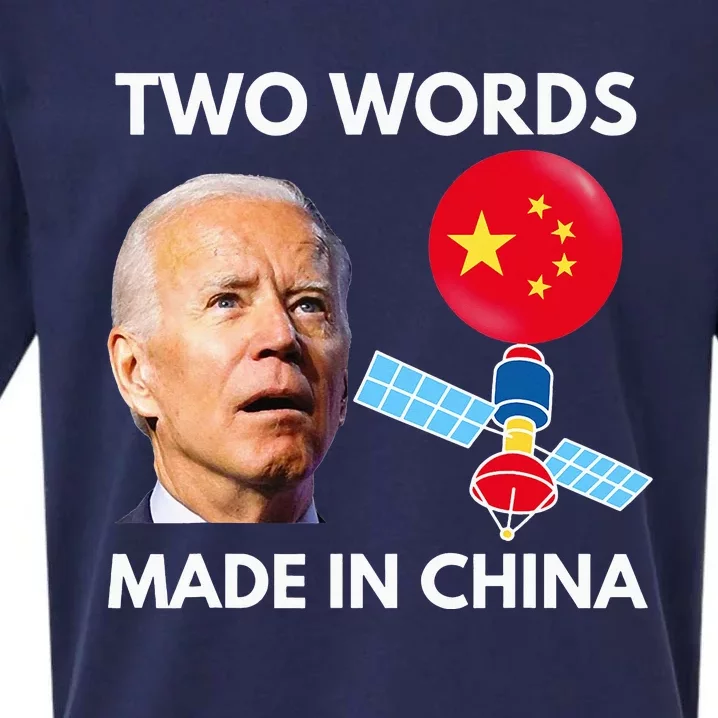 Chinese Spy Balloon Funny Surveillance Joe Biden China Flag Sueded Cloud Jersey T-Shirt