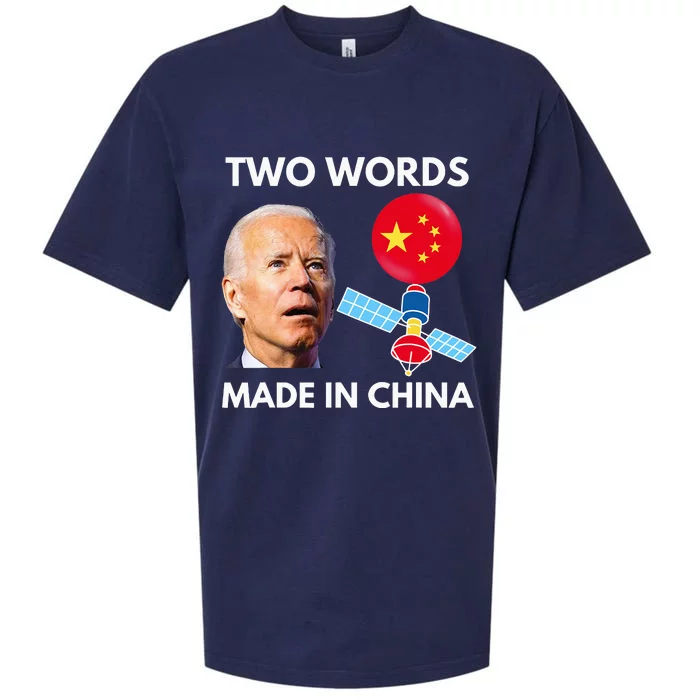 Chinese Spy Balloon Funny Surveillance Joe Biden China Flag Sueded Cloud Jersey T-Shirt