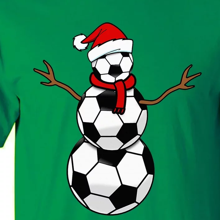 Christmas Soccer Balls Santa Snowman Tall T-Shirt