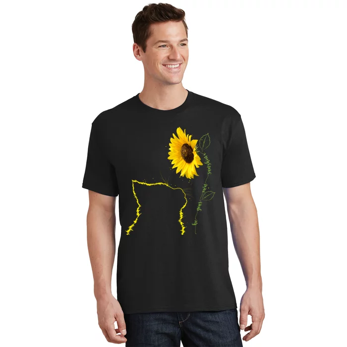 Cat Sunflower Be Your Own Sunshine Gift For Cat Mom Dad T-Shirt