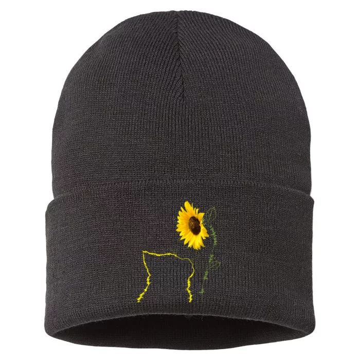 Cat Sunflower Be Your Own Sunshine Gift For Cat Mom Dad Sustainable Knit Beanie