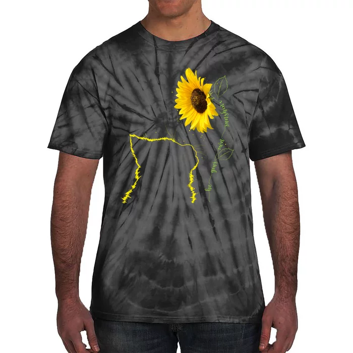 Cat Sunflower Be Your Own Sunshine Gift For Cat Mom Dad Tie-Dye T-Shirt