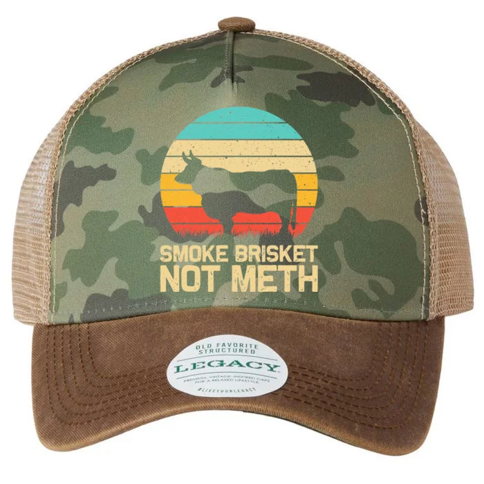 Cool Smoke Brisket Not Meth Funny Grilling Legacy Tie Dye Trucker Hat