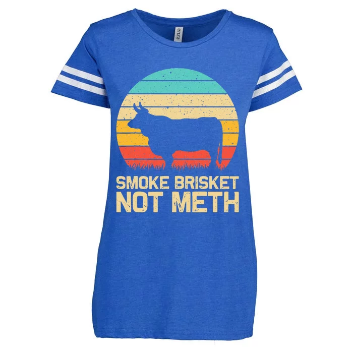 Cool Smoke Brisket Not Meth Funny Grilling Enza Ladies Jersey Football T-Shirt