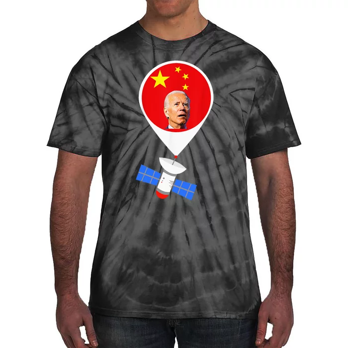 Chinese Spy Balloon Funny Surveillance Joe Biden Tie-Dye T-Shirt