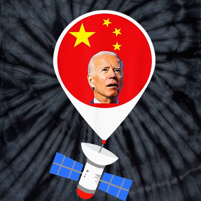 Chinese Spy Balloon Funny Surveillance Joe Biden Tie-Dye T-Shirt