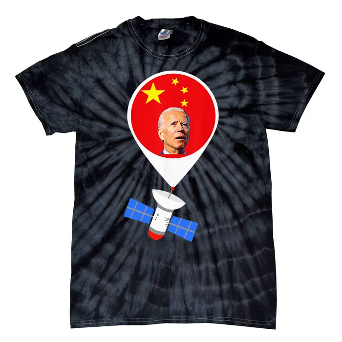 Chinese Spy Balloon Funny Surveillance Joe Biden Tie-Dye T-Shirt