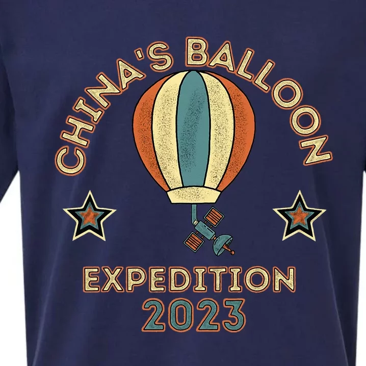 Chinese Spy Balloon China's Surveillance Satellite Sueded Cloud Jersey T-Shirt