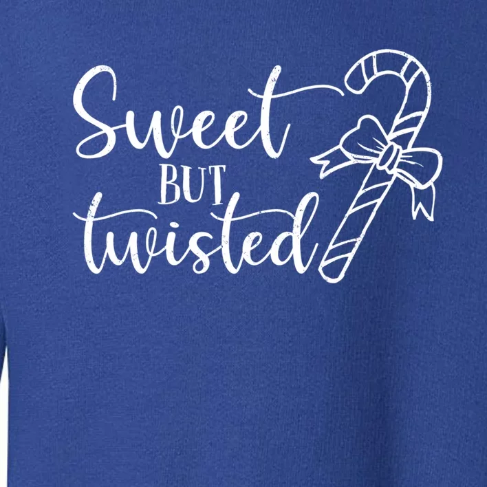 Christmas Sweet But Twisted Candy Cane Funny Xmas Gift Toddler Sweatshirt