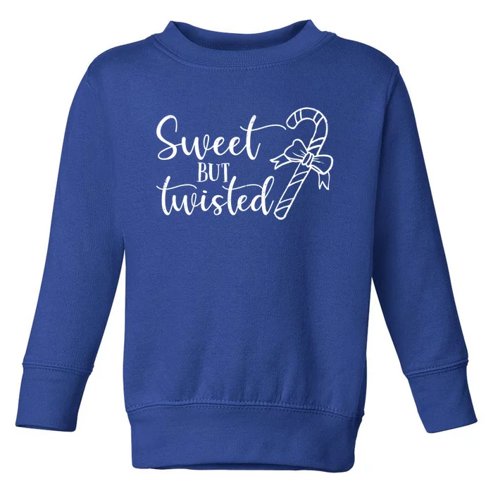 Christmas Sweet But Twisted Candy Cane Funny Xmas Gift Toddler Sweatshirt