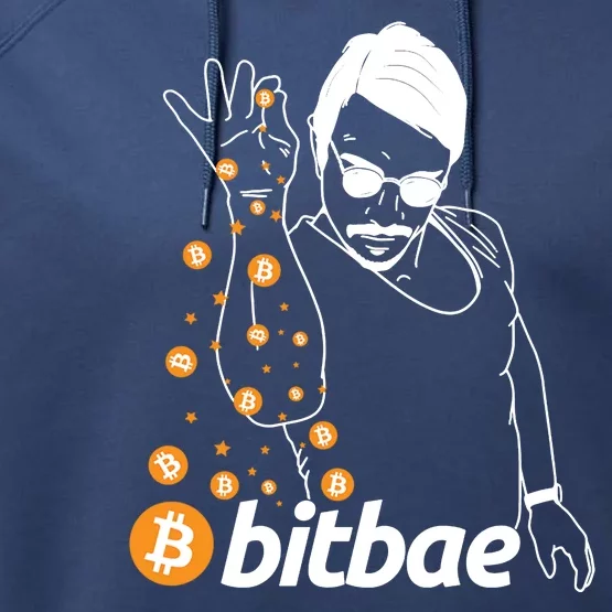 Crypto Salt Bae Bitcoin Performance Fleece Hoodie