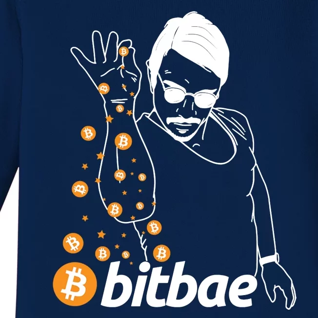 Crypto Salt Bae Bitcoin Baby Long Sleeve Bodysuit