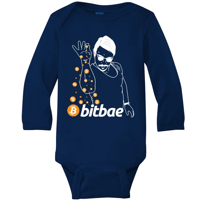 Crypto Salt Bae Bitcoin Baby Long Sleeve Bodysuit