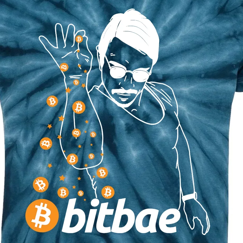 Crypto Salt Bae Bitcoin Kids Tie-Dye T-Shirt