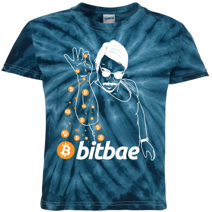 Crypto Salt Bae Bitcoin Kids Tie-Dye T-Shirt