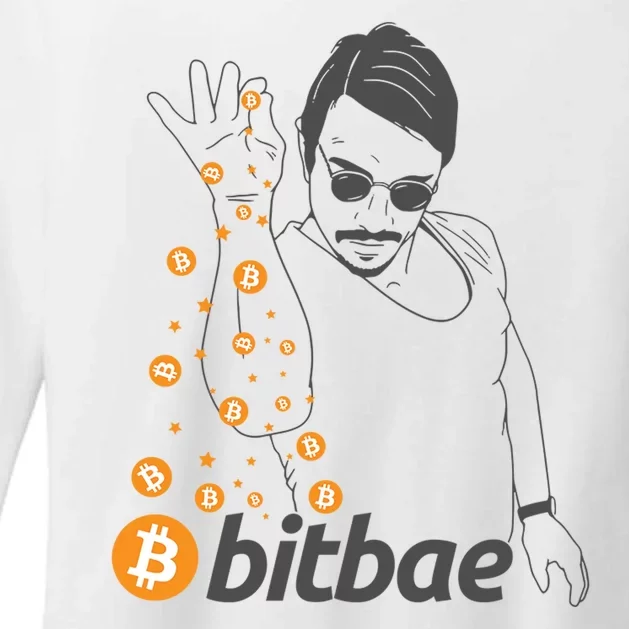 Crypto Salt Bae Bitcoin Womens CVC Long Sleeve Shirt