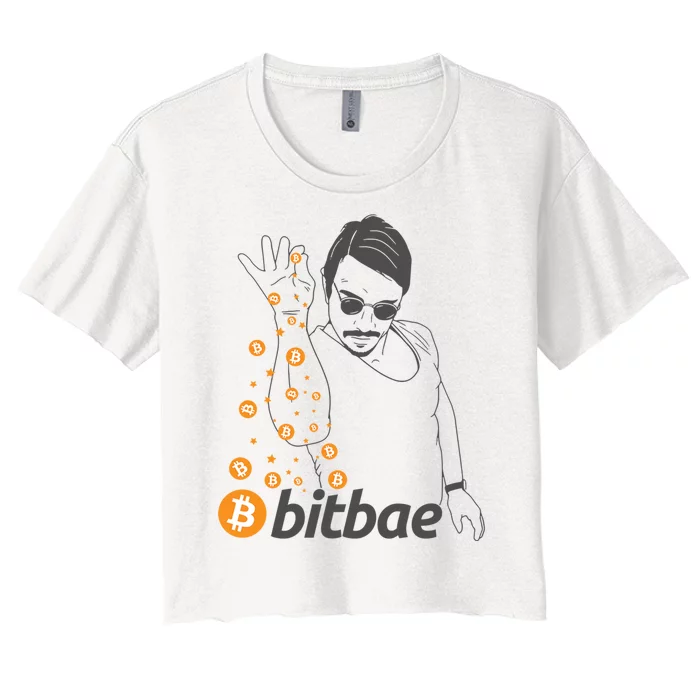 Crypto Salt Bae Bitcoin Women's Crop Top Tee