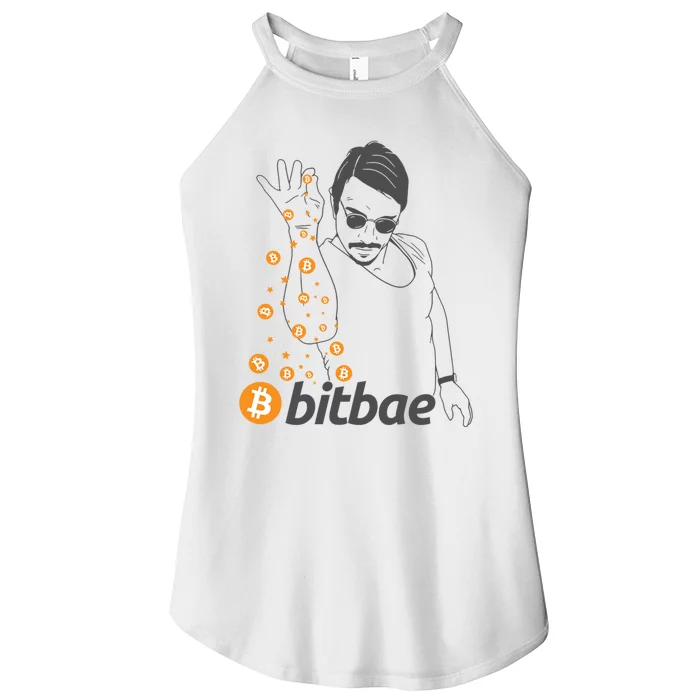 Crypto Salt Bae Bitcoin Women’s Perfect Tri Rocker Tank