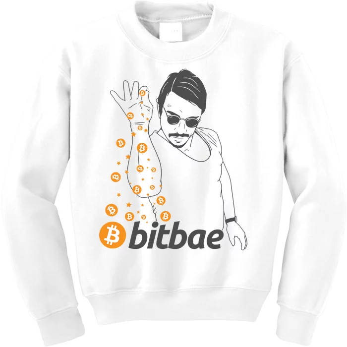 Crypto Salt Bae Bitcoin Kids Sweatshirt