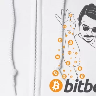 Crypto Salt Bae Bitcoin Full Zip Hoodie