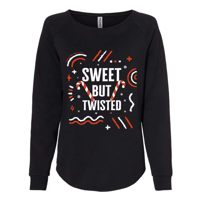 Christmas Sweet But Twisted Candy Cane Matching Design Tee Great Gift Womens California Wash Sweatshirt