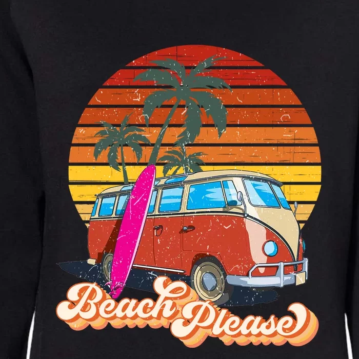 Cool Sunset Beach Please Womens California Wash Sweatshirt