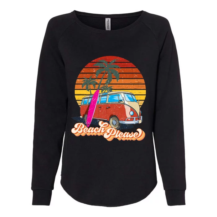 Cool Sunset Beach Please Womens California Wash Sweatshirt