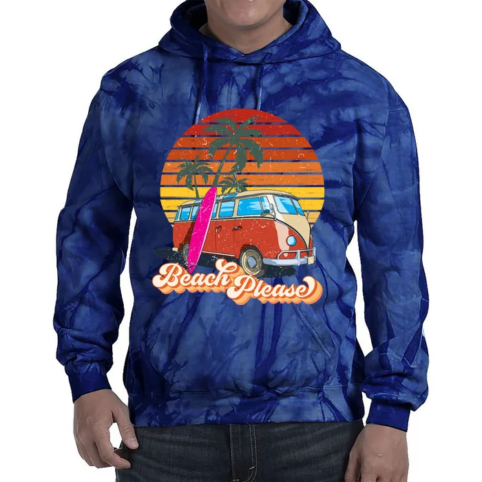 Cool Sunset Beach Please Tie Dye Hoodie