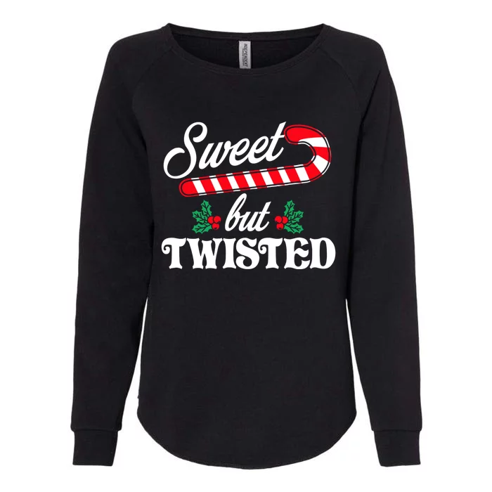 Christmas Sweet But Twisted Funny Candy Cane Xmas Pajama Meaningful Gift Womens California Wash Sweatshirt