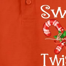 Christmas Sweet But Twisted Gift Candy Cane Xmas Gift Dry Zone Grid Performance Polo