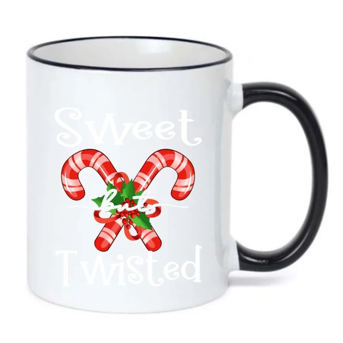 Christmas Sweet But Twisted Gift Candy Cane Xmas Gift Black Color Changing Mug