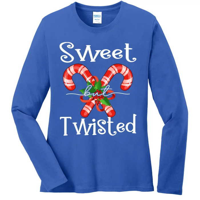 Christmas Sweet But Twisted Gift Candy Cane Xmas Gift Ladies Long Sleeve Shirt