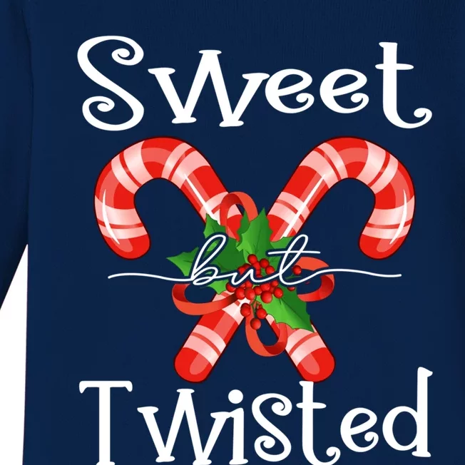 Christmas Sweet But Twisted Gift Candy Cane Xmas Gift Baby Long Sleeve Bodysuit