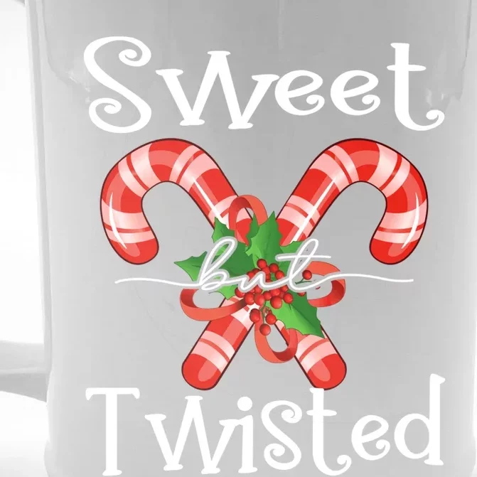 Christmas Sweet But Twisted Gift Candy Cane Xmas Gift Front & Back Beer Stein