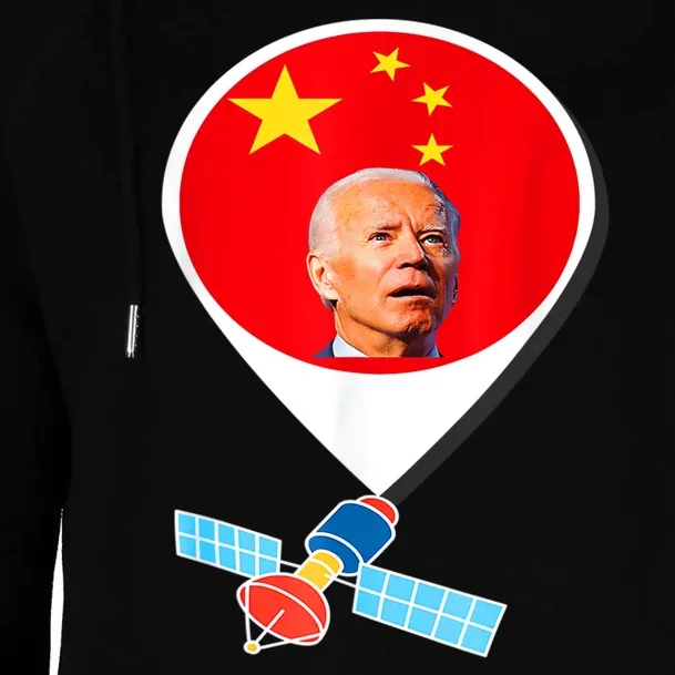 Chinese Spy Balloon Surveillance Joe Biden Xi Jinping China Womens Funnel Neck Pullover Hood