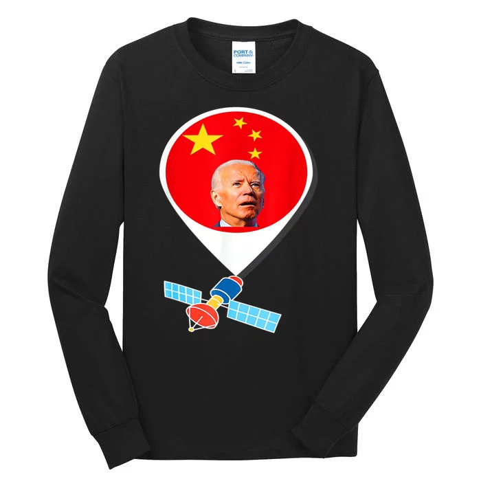 Chinese Spy Balloon Surveillance Joe Biden Xi Jinping China Tall Long Sleeve T-Shirt