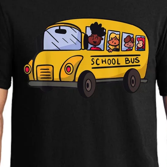 Cartoon School Bus I Kids I School Bus Pajama Set